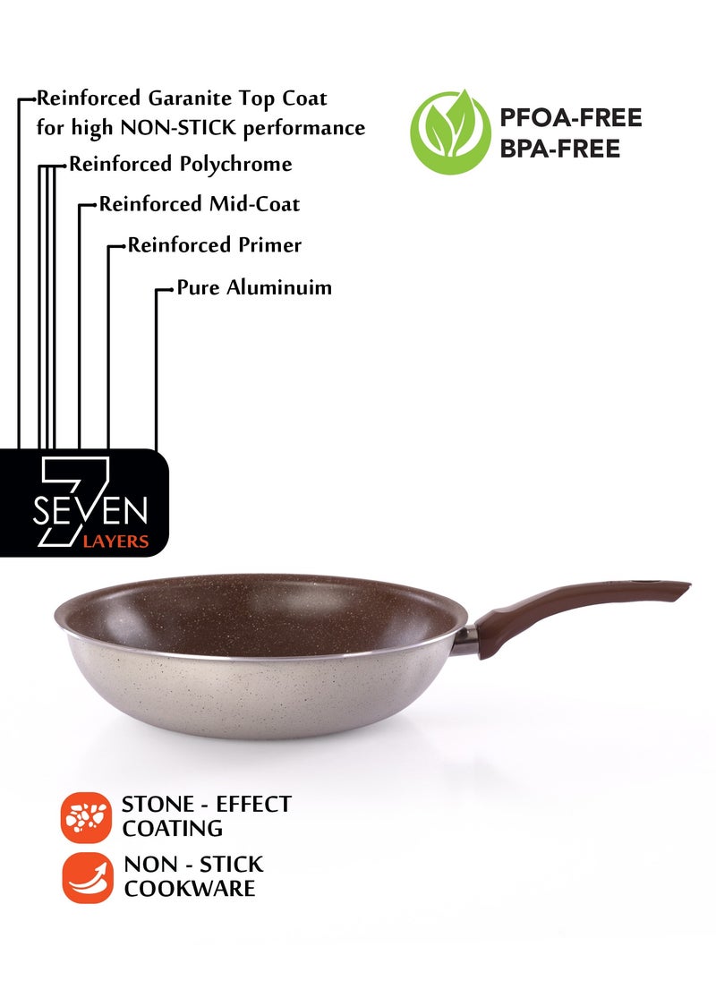 Wok Pan Aluminum Stir Fry Pan Non-Stick Surface PFOA Free brown * beige 30 cm - pzsku/ZB02EC943FC505CF02583Z/45/_/1712131504/c41b601f-e122-45fd-89ec-f310b17f1528