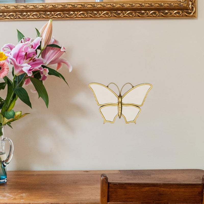 Wartter Decorative Butterfly Wall Mirror with Gold Plastic Frame (9.8 x 6.3 inch) - Image 4