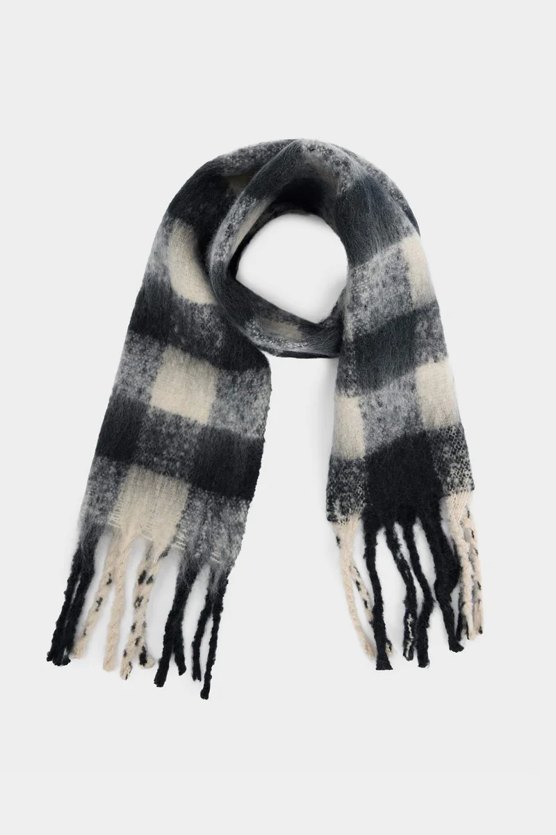 ديفاكتو Boy Plaid Neck Scarf