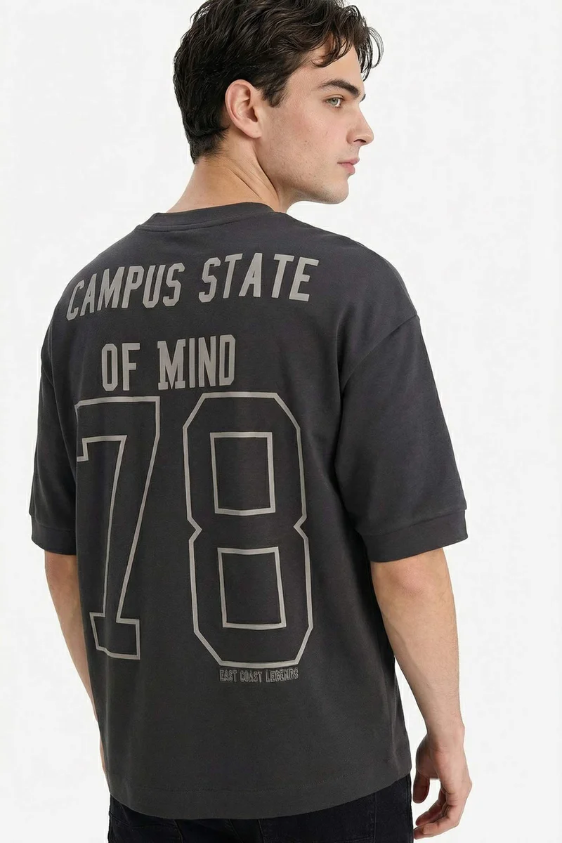 ديفاكتو Breathable Loose Fit Printed T-Shirt
