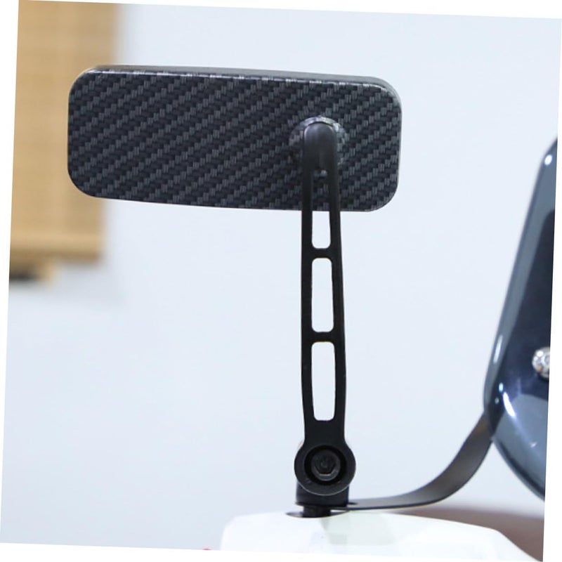 Healifty Motorcycle Rearview Mirror Side Mirror Handlebar Mount Anti-glare Square Textured Pattern Compatible with Electric Scooter and Moped - Image 5