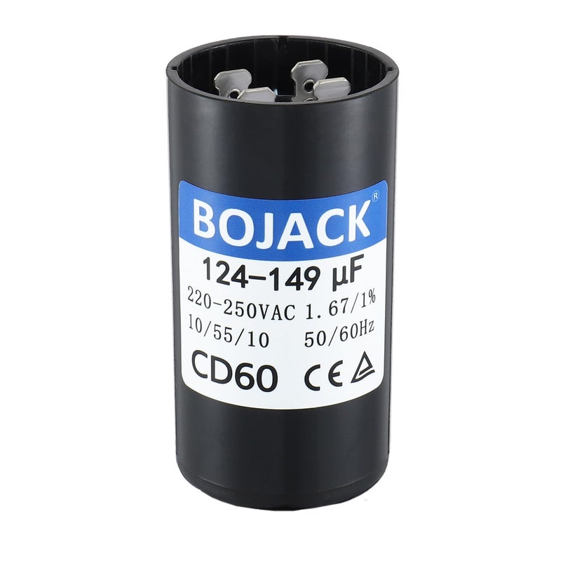 BOJACK 124-149µf/Mfd Round Universal Start Capacitor 220-250Vac 50/60Hz - Electrical Replacement Parts - Image 1