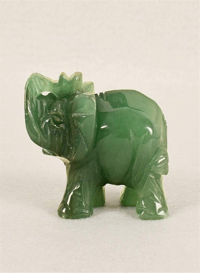 SquarezhenBo Elephant Ornament, Elephant Statue, Jade Stone Handcraft Natural Green Jade Stone Elephant Statue Decor Toys in Hand Home Décor Accents Sculptures (Green) - Image 3