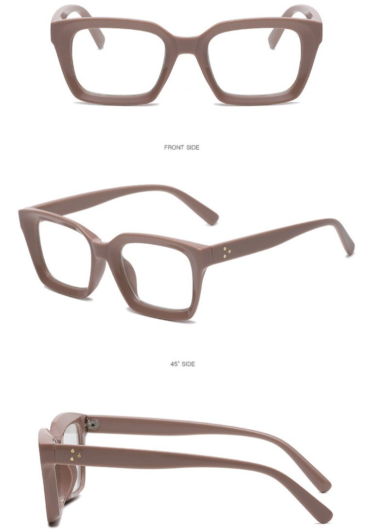 بوما للبصريات +1.0 نظاراه قراءة نسائي، نظارات قراءه طبيه مكبرة لتصحيح ضعف النظر  مع تقدم العمر ،لون الإطار جريء عدسات مضادة للتعب والضوء الأزرق، تصميم خفيف الوزن ،حمايه شاشة كمبيوتر  وحجب الضوء الأزرق ورؤية واضحة للقراءة - Image 3