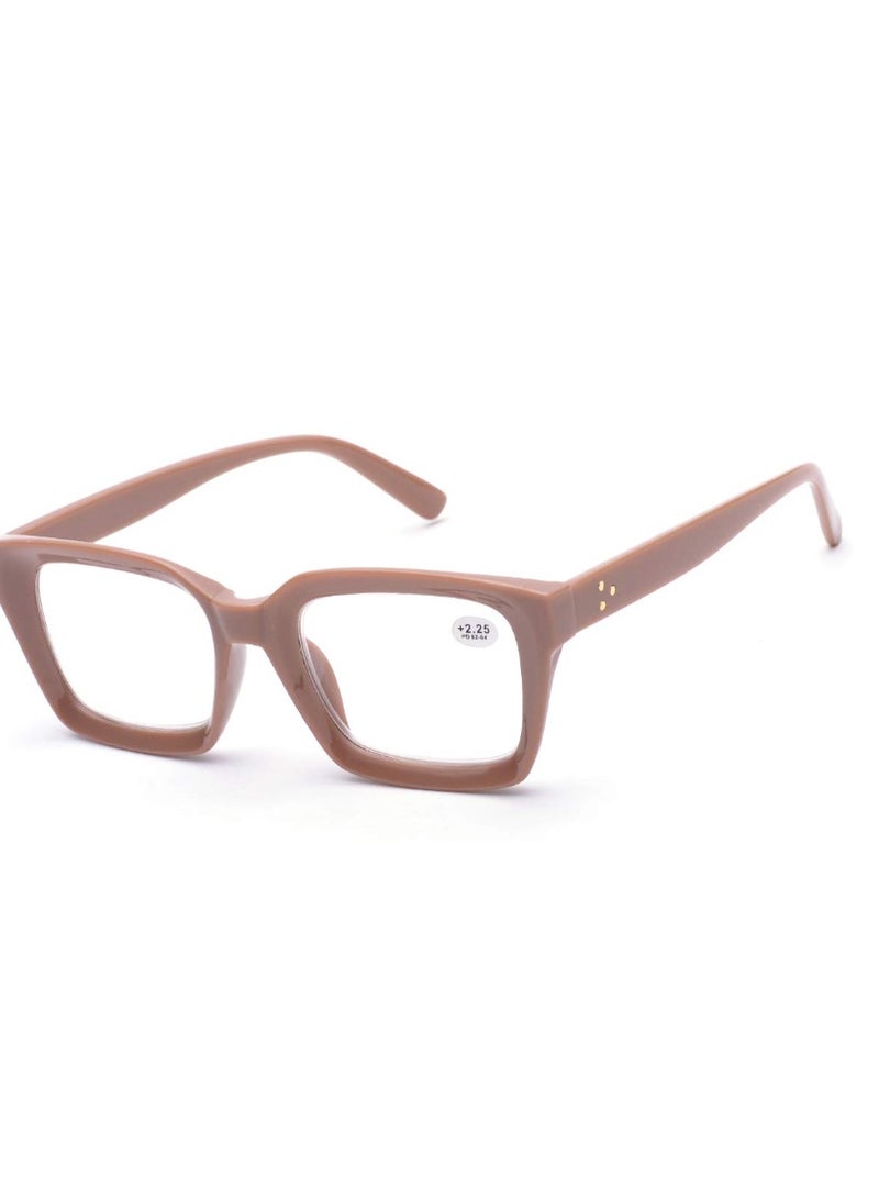 بوما للبصريات +1.0 نظاراه قراءة نسائي، نظارات قراءه طبيه مكبرة لتصحيح ضعف النظر  مع تقدم العمر ،لون الإطار جريء عدسات مضادة للتعب والضوء الأزرق، تصميم خفيف الوزن ،حمايه شاشة كمبيوتر  وحجب الضوء الأزرق ورؤية واضحة للقراءة - Image 2