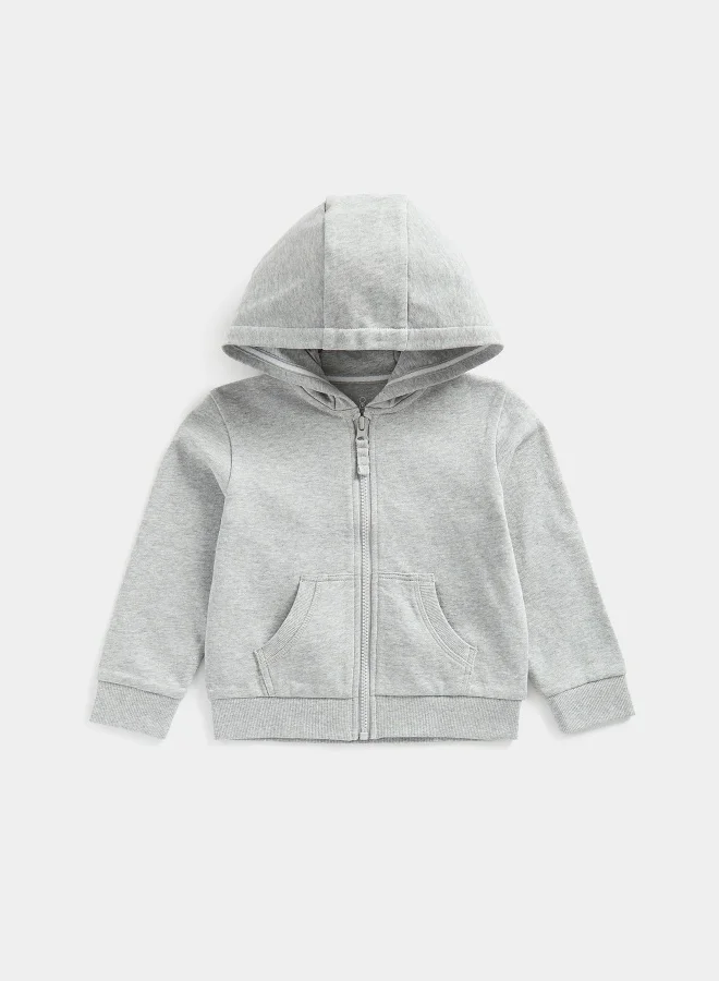mothercare Grey Zip-Up Hoody