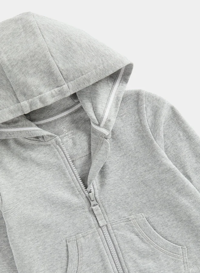 mothercare Grey Zip-Up Hoody