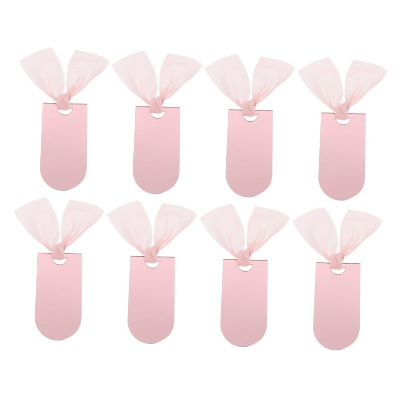 Rose Gold Acrylic Wedding Reserved Seating Tags with Ribbon for Guest Chairs - Image 2