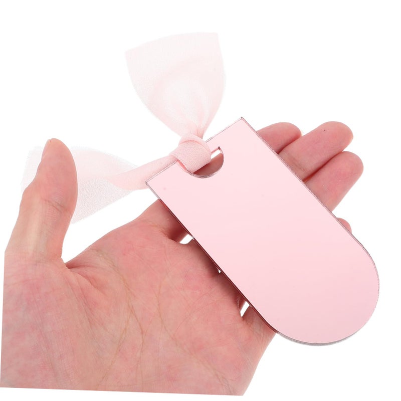 Rose Gold Acrylic Wedding Reserved Seating Tags with Ribbon for Guest Chairs - Image 5