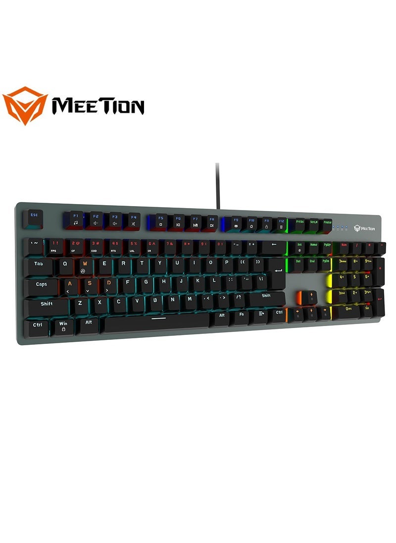 Meetion Mk007 PRO Meetion Basic Mechanical Gaming Keyboard  with OUTEMU blue switch, Crisp Sound, Ergonomic design, LED backlight , full-key anti-collision Satisfy Gamers (Black)  - Image 3