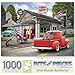 Bits and Pieces 1000 Piece Puzzles for Adults Nostalgic American Gas Station Large 20 x 27 Jigsaw Puzzles 1000 Pieces Vintage Cars Summer Scene No 2 Pieces Alike - Image 2