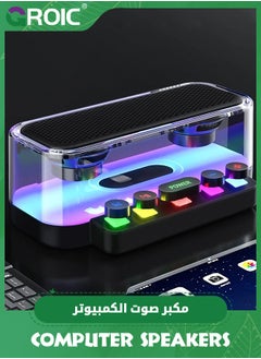 GROIC RGB Speakers Bluetooth Wireless Subwoofer Computer Speakers Soundbar, HiFi Sound Quality Outdoor Speakers, Pc Speakers for Desktop Small Bluetooth Speaker Cool Stuff Tech Gadgets for Men  - Image 1