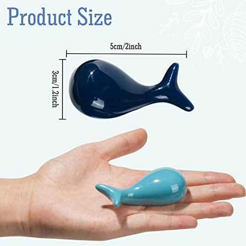 RAYNAG 4 Pack Dolphin-shaped Chopstick Rest, Ceramic Cute Chopstick Holders for Fork Spoon Kitchen Dinning Table Decoration - Image 3