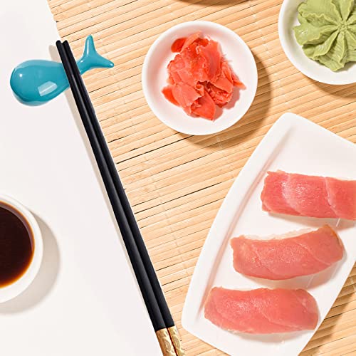 RAYNAG 4 Pack Dolphin-shaped Chopstick Rest, Ceramic Cute Chopstick Holders for Fork Spoon Kitchen Dinning Table Decoration - Image 2