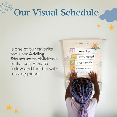 Slumberkins 18 Piece Visual Schedule for Kids | Reversible Visual Tool to Teach Day Time and Night Time Routines at Home & School | for Toddlers, Preschoolers, Children with Autism - Image 2