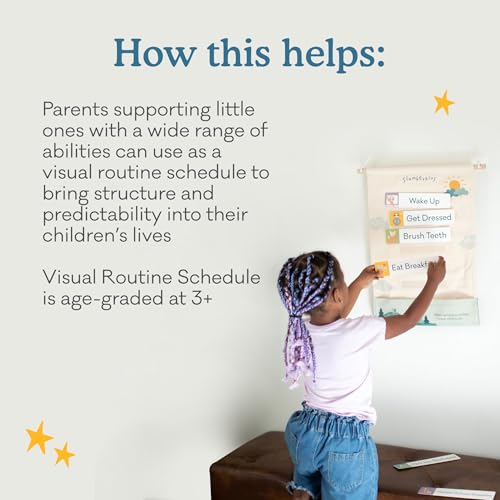 Slumberkins 18 Piece Visual Schedule for Kids | Reversible Visual Tool to Teach Day Time and Night Time Routines at Home & School | for Toddlers, Preschoolers, Children with Autism - Image 5