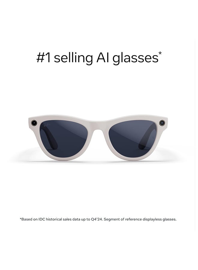 Ray-Ban Renewed - Meta Skyler Gen 1 Smart Glasses Shiny Chalky Grey - Image 2