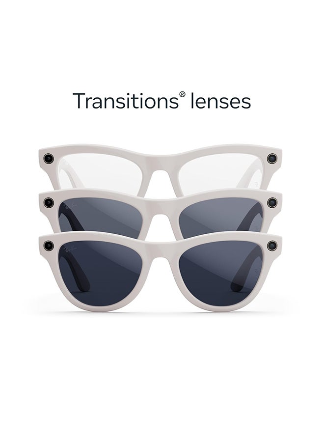 Ray-Ban Renewed - Meta Skyler Gen 1 Smart Glasses Shiny Chalky Grey - Image 3