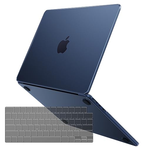 Soonjet for MacBook Air 15 inch Case M4 2025 2024 2023 M3 M2 [100% Match Official Color] [Ultra Thin Armor] Hard Shell + Translucent Keyboard Cover Laptop - Midnight Clear - Image 1