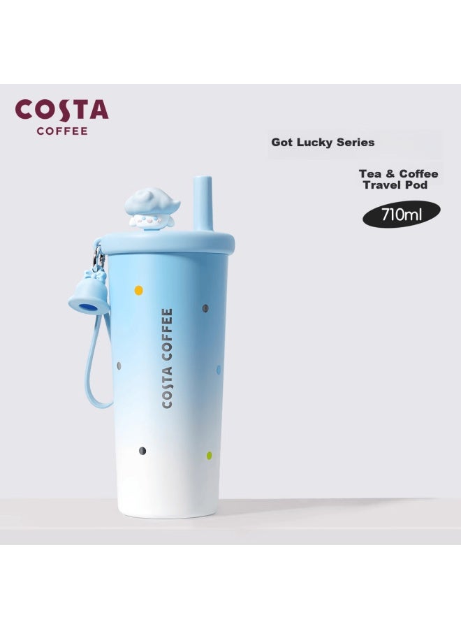 Costa New Arrival "lucky Strike" Large Capacity Insulated 316l Stainless Steel Travel Mug Portable Car Cup