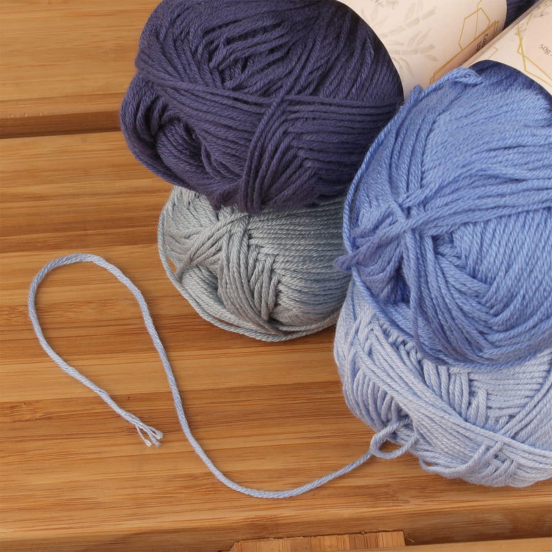 BambooMN JubileeYarn Bamboo Cotton Sport Yarn - 50g/Skein - Shades of Neutral Tones - 4 Skeins - Image 3