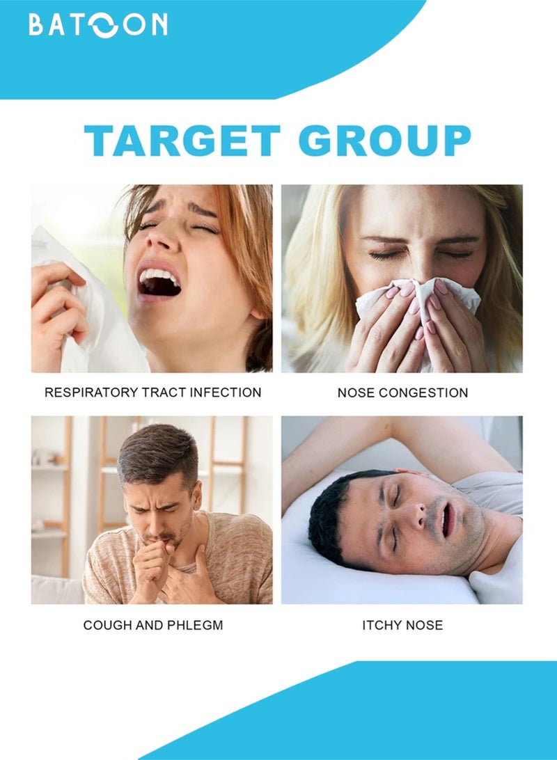 باتون شرائط الأنف لتحسين تدفق الهواء (45 قطعة) - مغناطيسات الأنف للتنفس وتخفيف الشخير وتحسين النوم - دعم أنفي متقدم لتحسين التنفس ومريح وصديق للبشرة ومقاوم للعرق - (أبيض) - Image 3