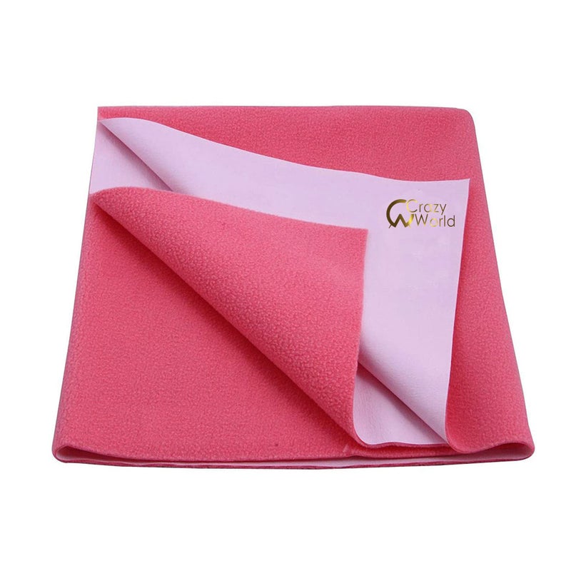 CRAZY WORLD Reusable Mat Water Proof/Extra Absorbent Dry Sheets/Bed Protector- Large, Pink - Image 1