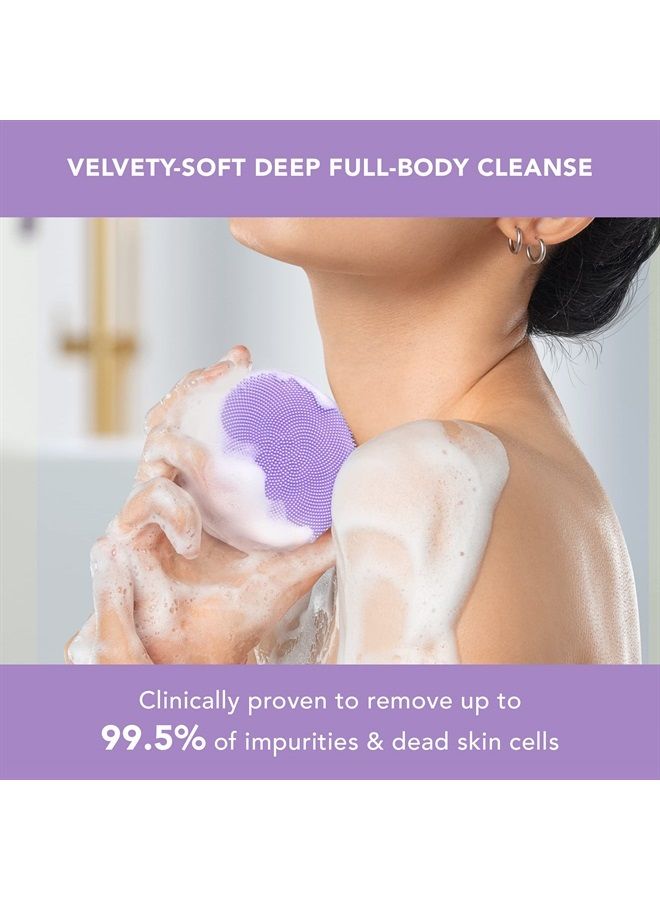 FOREO فرشاة الجسم لونا 4 - مقشر الجسم - أداة العناية بالبشرة الفاخرة لتصريف اللمف - مقاومة للماء IP68 - علاج الساقين الفراولة (لافندر) - Image 2