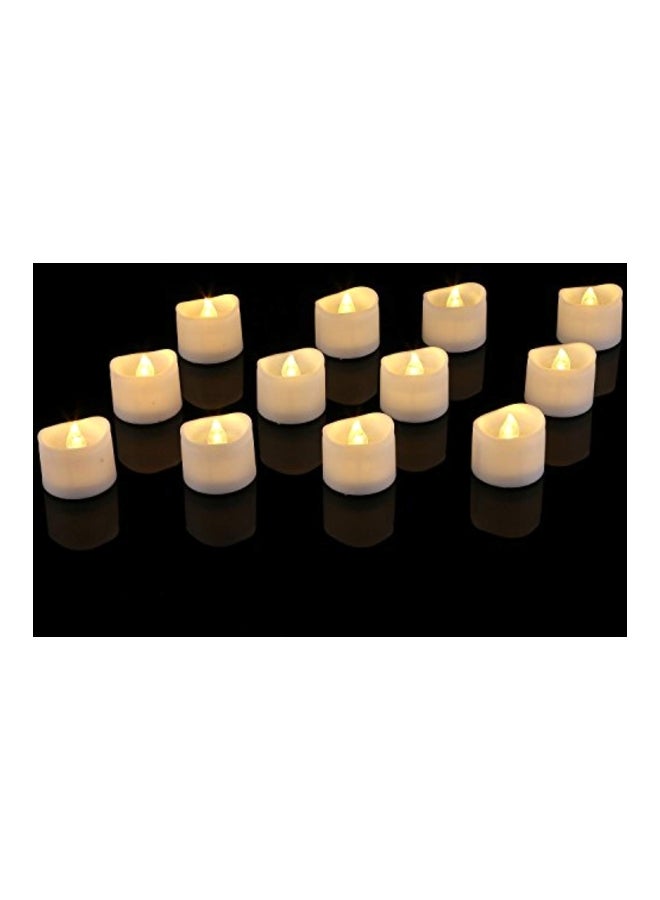 هوميموري طقم شموع كؤوس بإضاءة LED من 12 قطعة - Image 2