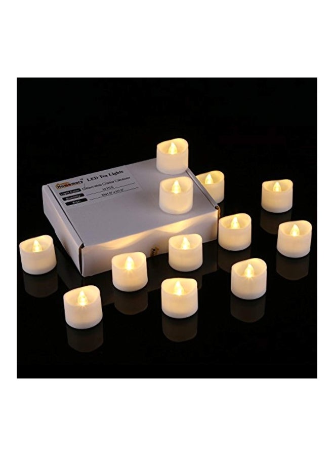 هوميموري طقم شموع كؤوس بإضاءة LED من 12 قطعة - Image 5