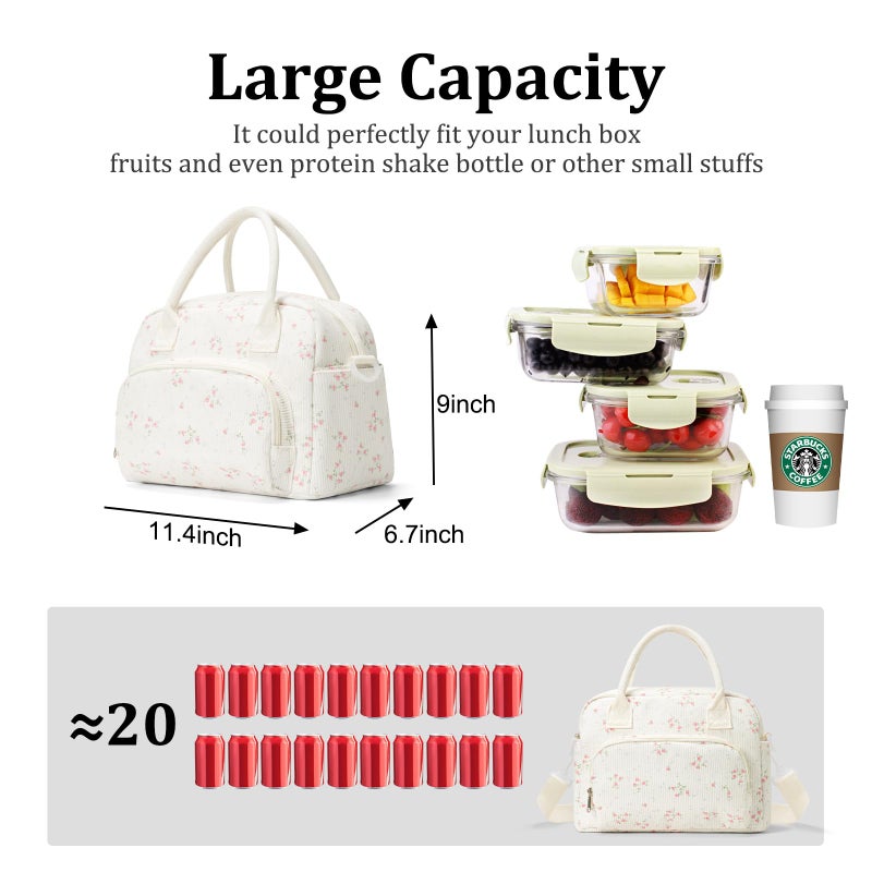 MEXS Insulated Lunch Bag for Women Men Large Reusable Lunch Box Adult Leakproof Portable Cooler Tote Bags for Work Picnic - Image 2