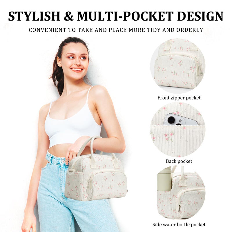 MEXS Insulated Lunch Bag for Women Men Large Reusable Lunch Box Adult Leakproof Portable Cooler Tote Bags for Work Picnic - Image 4
