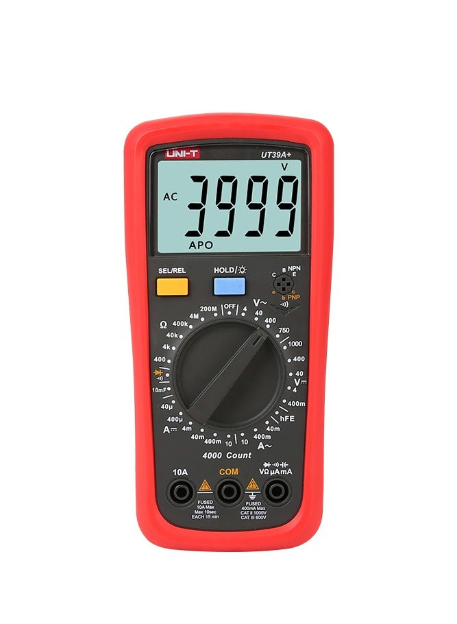 UNI-T Modern Digital multimeter (Capacitance 10mF)-1000VDC & 750 VAC (10A MAX)