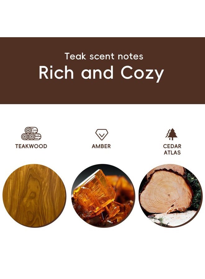 CORROY Car Air Freshener Natural Essential Oil Scent, Car Odor Eliminator and Purifier, Vent Clip Air Freshener for Car (Starter/Teak) YM-5829978 - Image 3