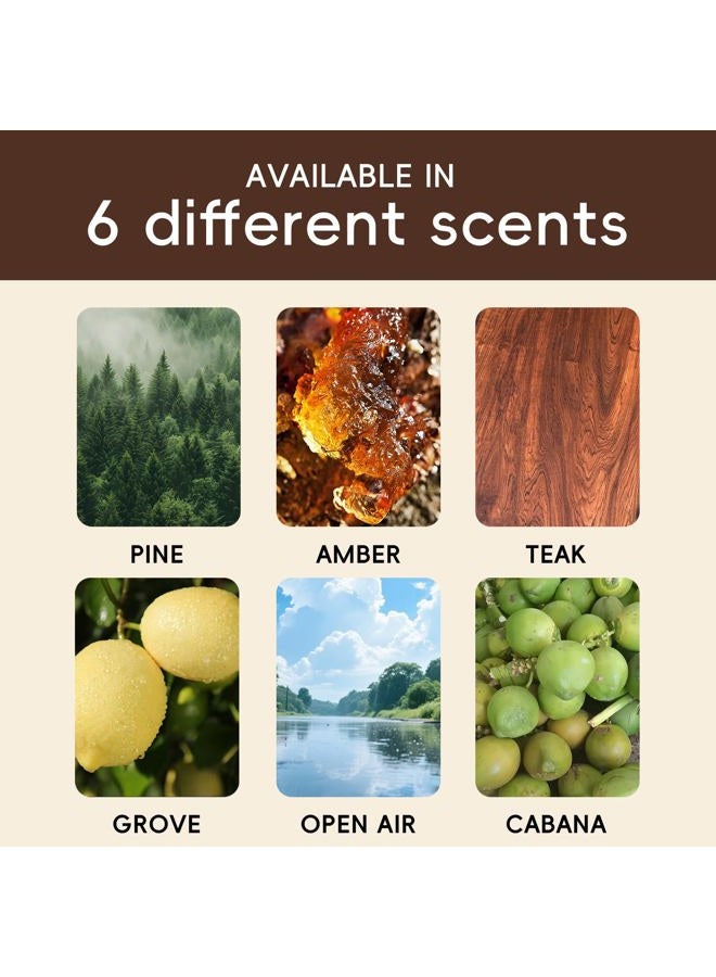 CORROY Car Air Freshener Natural Essential Oil Scent, Car Odor Eliminator and Purifier, Vent Clip Air Freshener for Car (Starter/Teak) YM-5829978 - Image 4