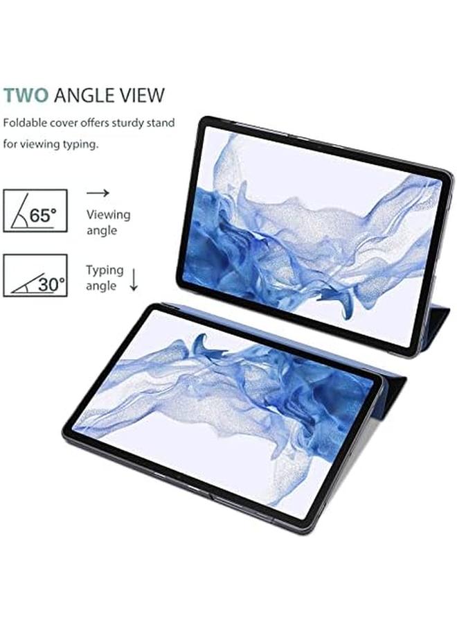 برو كيسيز جراب رفيع وخفيف الوزن مع حامل لجهاز Galaxy Tab S8 Plus S7 Plus مقاس 12.4 بوصة لهاتف Samsung X800 X806 T970 T975 T976 T978 إصدار 2022 2020 باللون الأزرق الداكن - Image 4