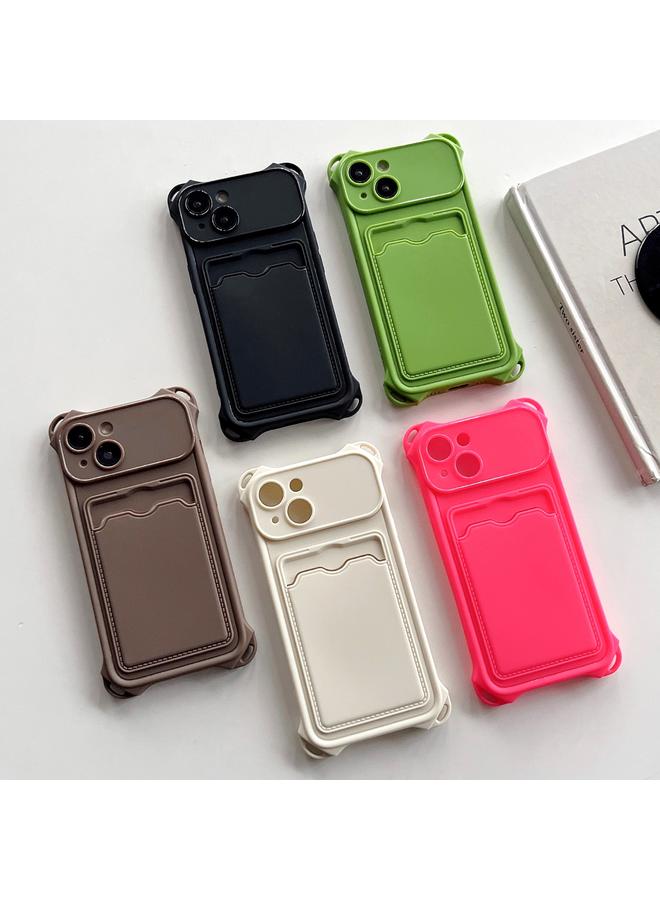 S-TOP Case For iPhone 13 Shockproof Card Slot Frosted TPU Phone Case - Image 2