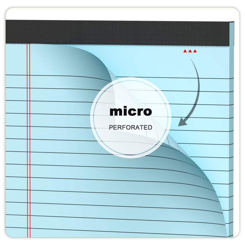 Ailzfei 6Pcs Small Note Pad 5X8 College Ruled Blue Legal Pads Paper Notepads 6 Pack Study Back Writing Pads 5 X 8 Legal Pads Perforated Narrow Ruled Pads Of Paper Blue - Image 5