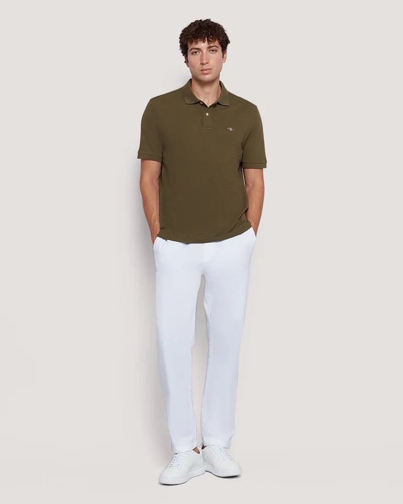 GANT Gant Men’S Short Sleeve Cotton Piqué Polo With Shield Logo