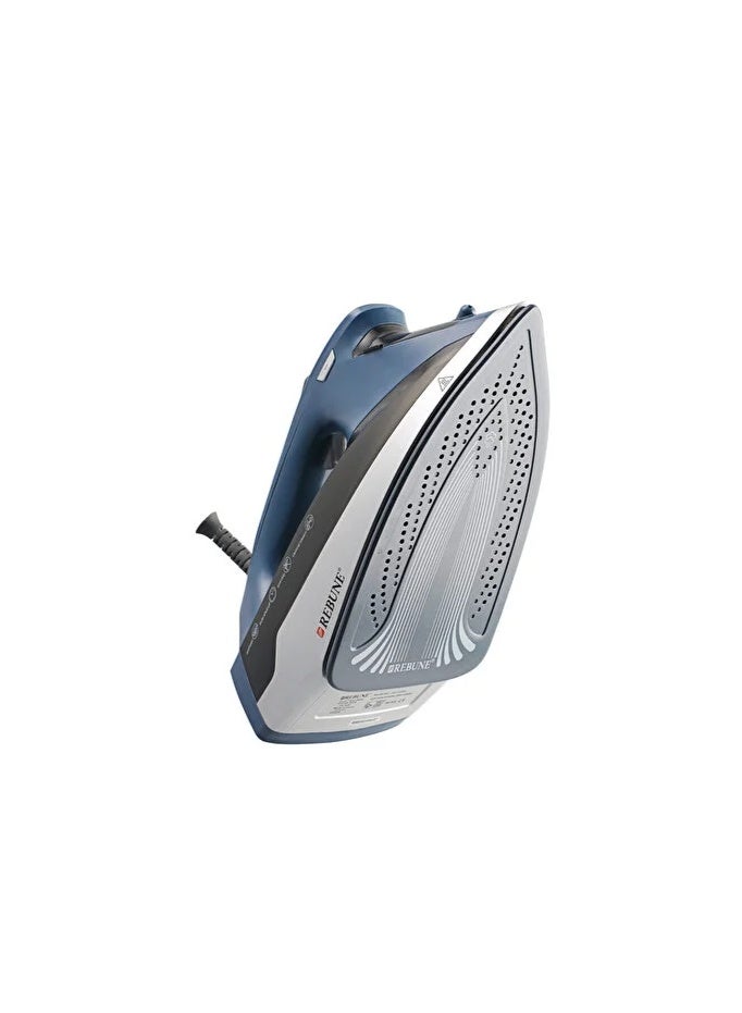 REBUNE Steam Iron 2560W 350ml RE-3-063 350 ml 2560 W RE-3-063 Blue/Black - Image 3