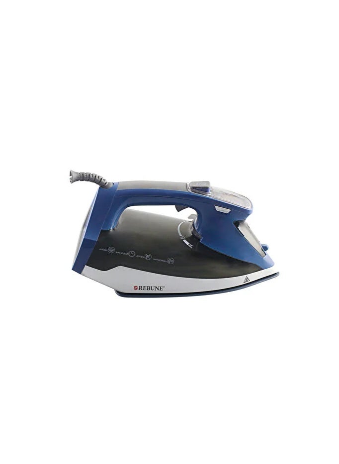 REBUNE Steam Iron 2560W 350ml RE-3-063 350 ml 2560 W RE-3-063 Blue/Black - Image 1