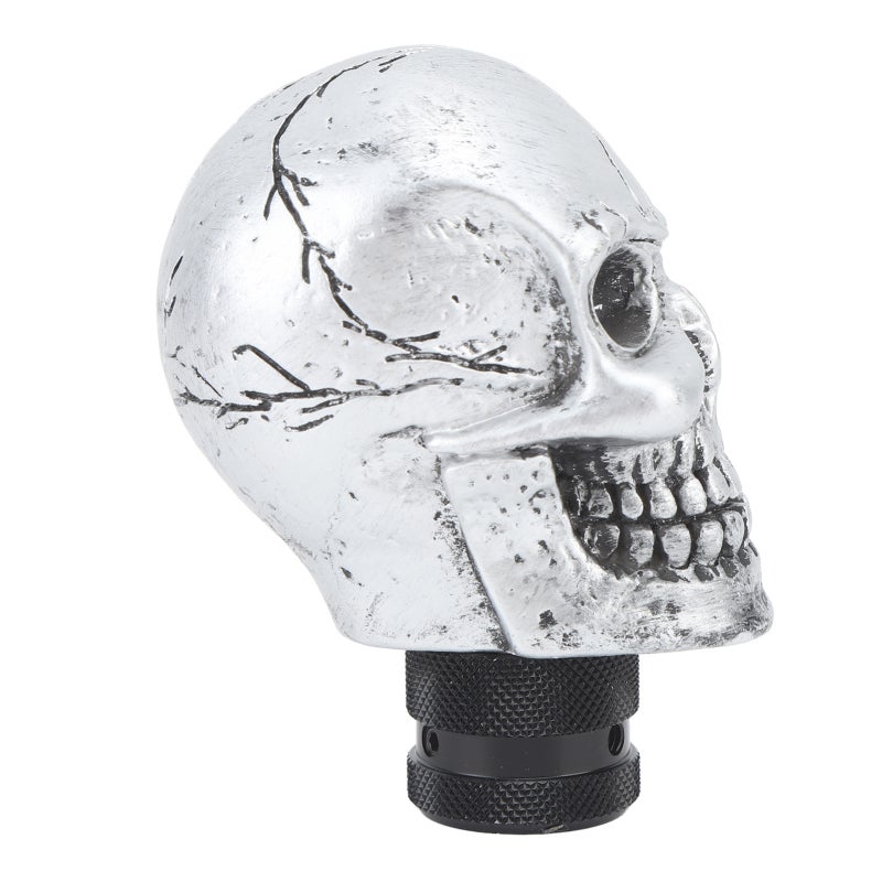 Skull Gear Shift Head Manual Transmission Resin Shifter Knob - Silver Skeleton Design Car Gear Stick Knob for Driving Experience Improvement - Image 3