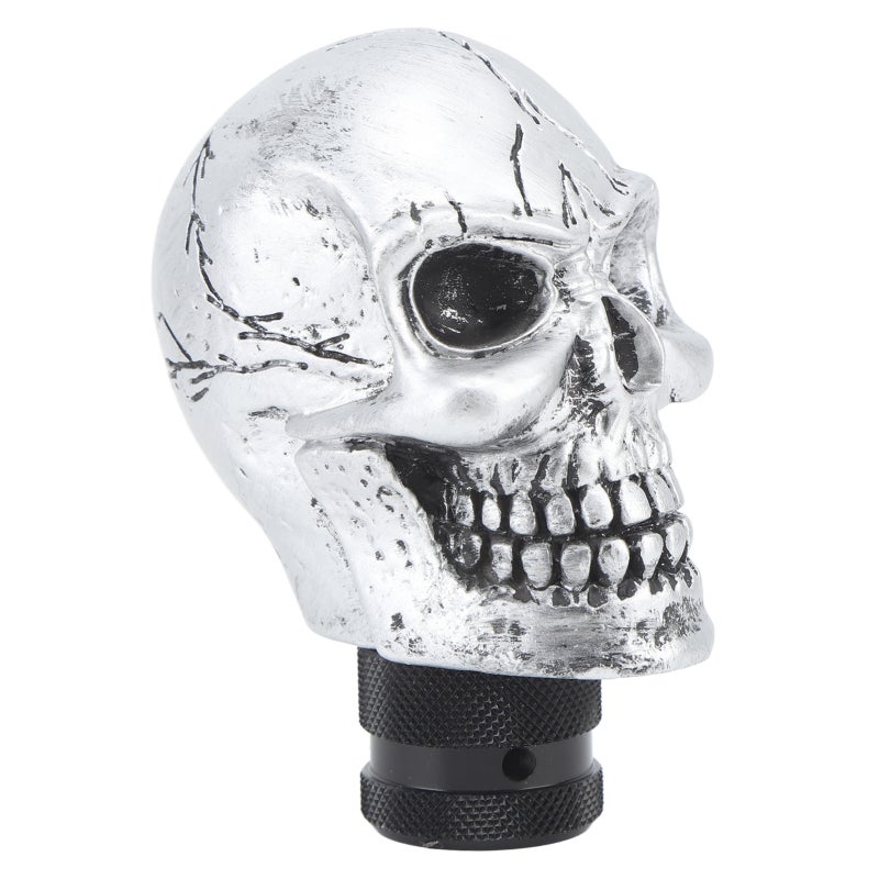 Skull Gear Shift Head Manual Transmission Resin Shifter Knob - Silver Skeleton Design Car Gear Stick Knob for Driving Experience Improvement - Image 4