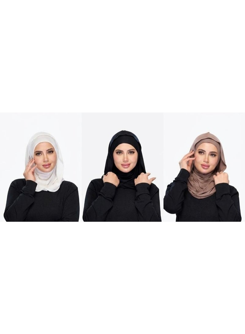 Ready-to-wear cotton capy show in 3 basic colors, black off-white cafe - Image 1