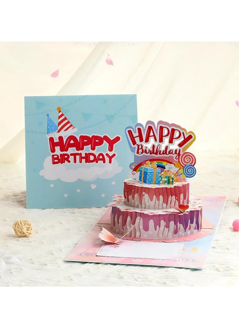 Fancy Elegant Design 3D Pop-Up Card, Greeting Card for Birthday, Sturdy and Solid Cardstock Gift Card with Envelope and Thank You Card