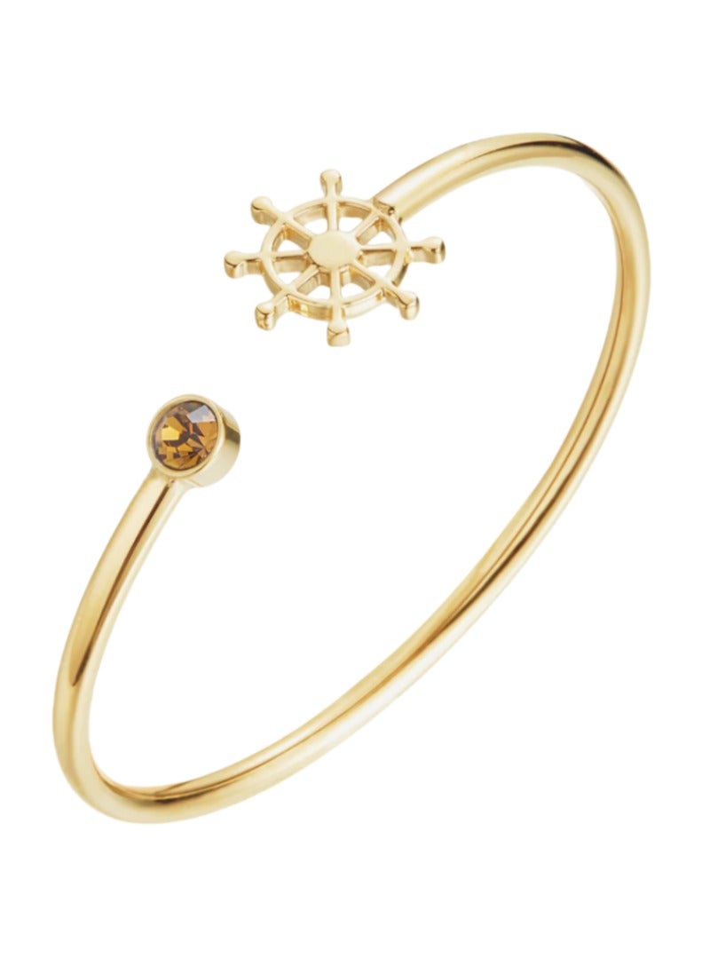 زنك سوار نسائي من زينك باللون الذهبي من الستانلس ستيل | ZFBG004GT - Image 1