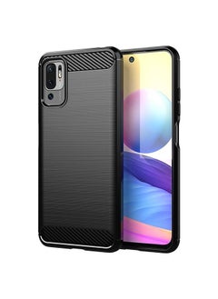 انت علبة الهاتف لـ Xiaomi Redmi Note 10 5g حامي ، إكسسوارات Slim TPU السيليكون الحماية Redmi Note 10 5G ألياف الكربون ، أسود  - Image 1
