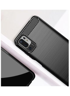 انت علبة الهاتف لـ Xiaomi Redmi Note 10 5g حامي ، إكسسوارات Slim TPU السيليكون الحماية Redmi Note 10 5G ألياف الكربون ، أسود  - Image 3