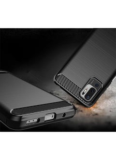 انت علبة الهاتف لـ Xiaomi Redmi Note 10 5g حامي ، إكسسوارات Slim TPU السيليكون الحماية Redmi Note 10 5G ألياف الكربون ، أسود  - Image 4