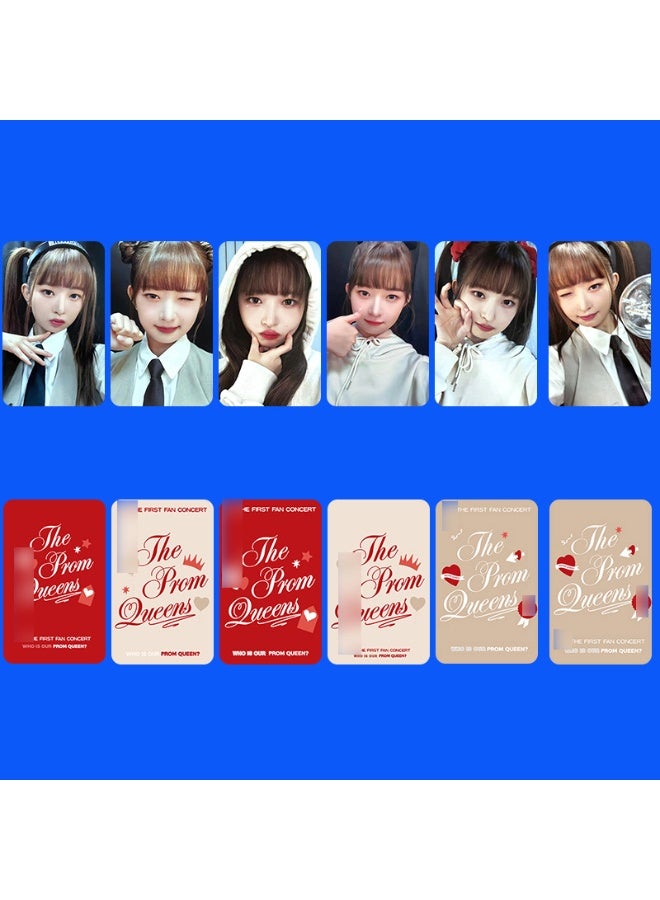 NIBEMINENT 6 Pcs Kpop IVE - REI THE PROM QUEENS Lomo Cards Card For Fans Collection Gifts